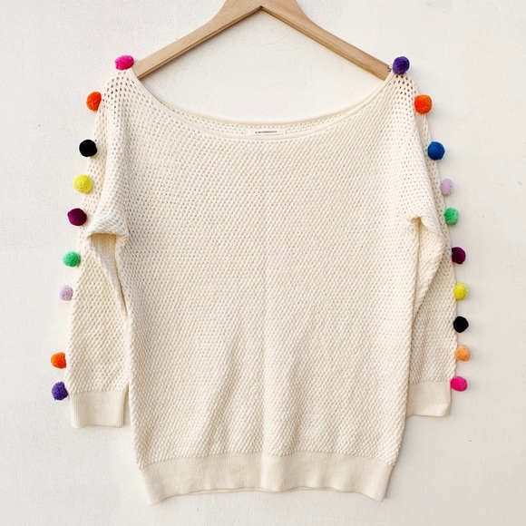 ANTHROPOLOGIE Emilia Pommed Knit Pullover Sweater - Picture 3 of 16